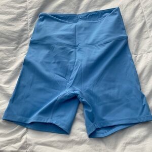 J80 Fit Blue High-Waisted Biker Shorts